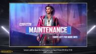 The maintenance timing for the Indian server (Image via Garena)